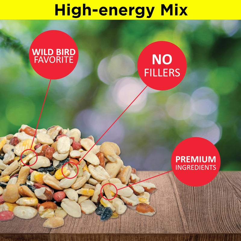 Lyric Fruit and Nut Wild Bird Seed - High Energy Wild Bird Food Mix - Attracts Woodpeckers, Chickadees & Other Songbirds - 10 lb. (pack of 2 - 5 lb bags) - Image 2